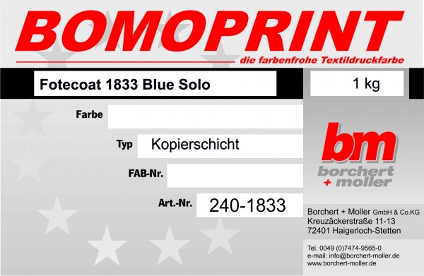 Fotecoat 1833 Blue Solo