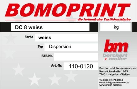 Bomoprint DC-8 WEISS