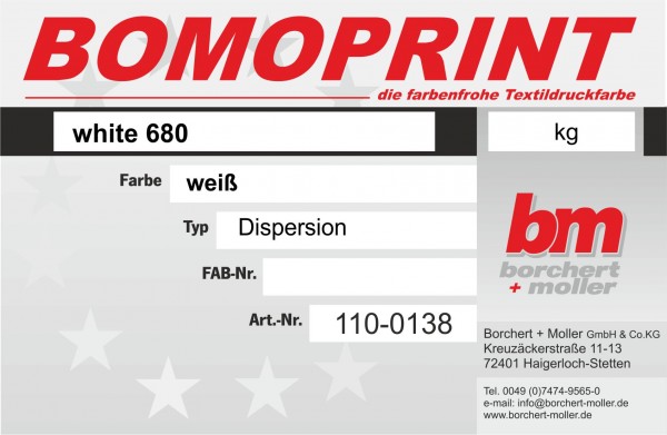 Bomoprint White 680 FF