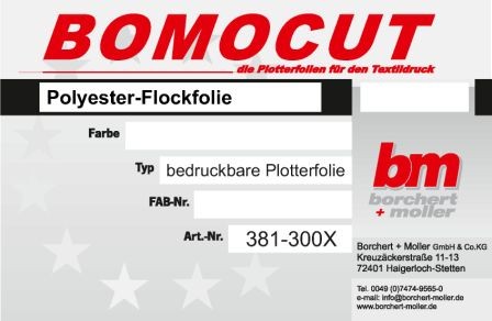 Polyester-Flockfolie 0,3mm